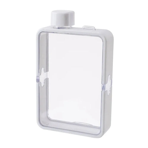 Plastic Flat Bottle for Water Portable Fit in Handbag Free BPA Easy Carry Transparent Bottle DIY Flask Easy to Carry Free Ship