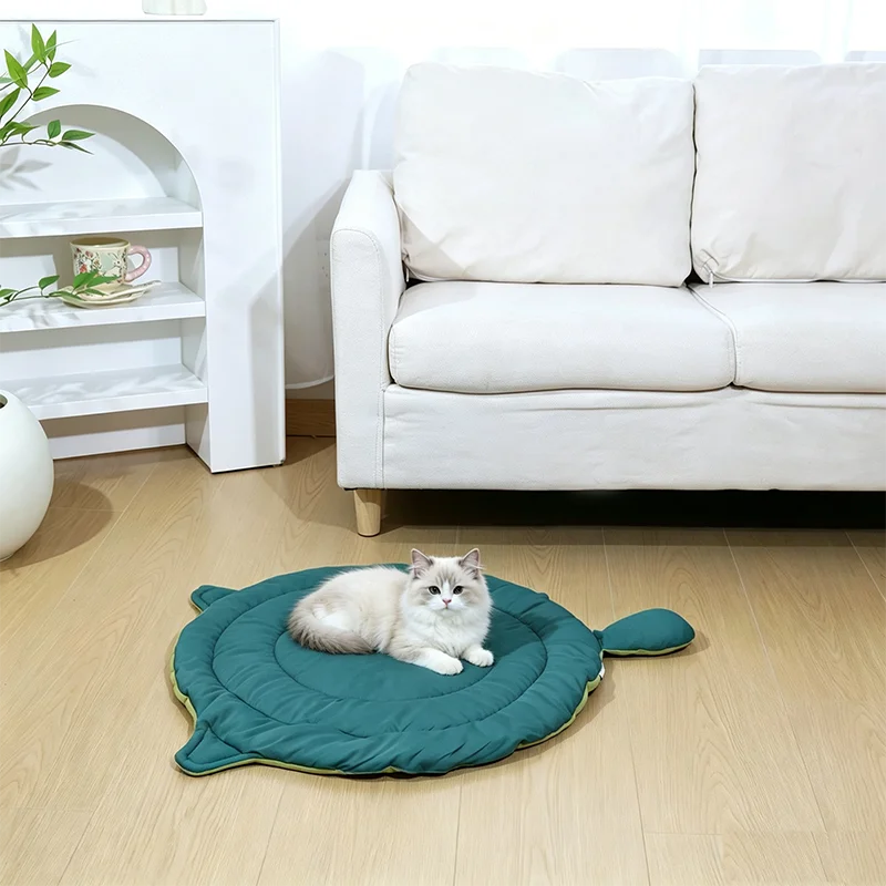 Dog Bed Mat for Sleeping, Big Face Cat Style Cat Bed Pad for All Seasons, Soft Breathable Washable Pet Cushion for Cats Dogs