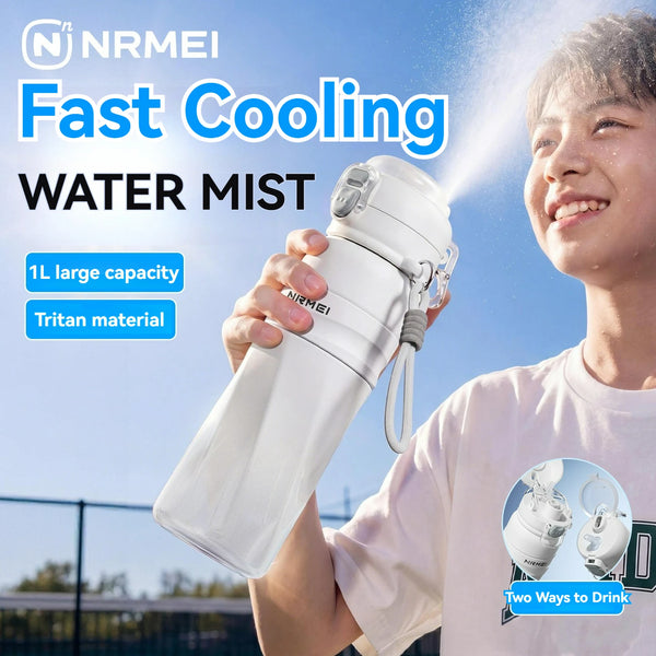 Large Capacity Spray Water Bottle Sports Gym Plastic Cup Portable Summer Drinking Scale Creative Student Gift Outdoor
