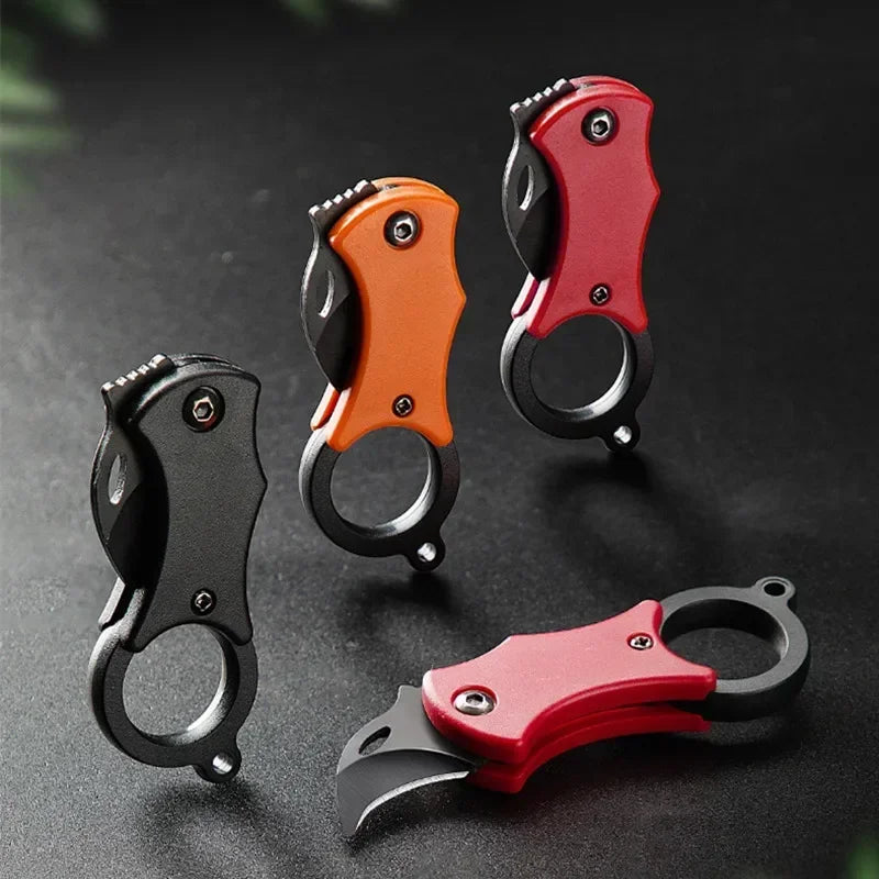 NEW Mini Keychain Pocket Knife Stainless Steel Camping Small Mini Portable Knife Peeler Fixed Blade Multi EDC Tool with Chain