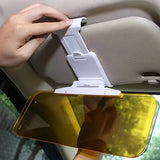 2-in-1 Day & Night Anti-Glare Car Sun Visor – Clip-On Windshield Glare Shield for Safer Driving