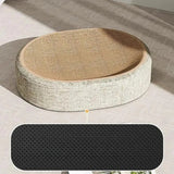 Oval Cat Scratcher Bed — Linen-Wrapped Corrugated Scratching Lounge for Indoor Cats | Furniture Protector & Cozy Nap Bowl