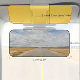 2-in-1 Day & Night Anti-Glare Car Sun Visor – Clip-On Windshield Glare Shield for Safer Driving