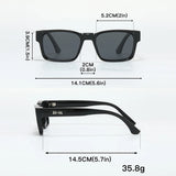 Quality Square Polarized Sunglasses Men Metal Core UV400 Unisex Sun Glasses Travel Hiking Beach Fishing Eyewear