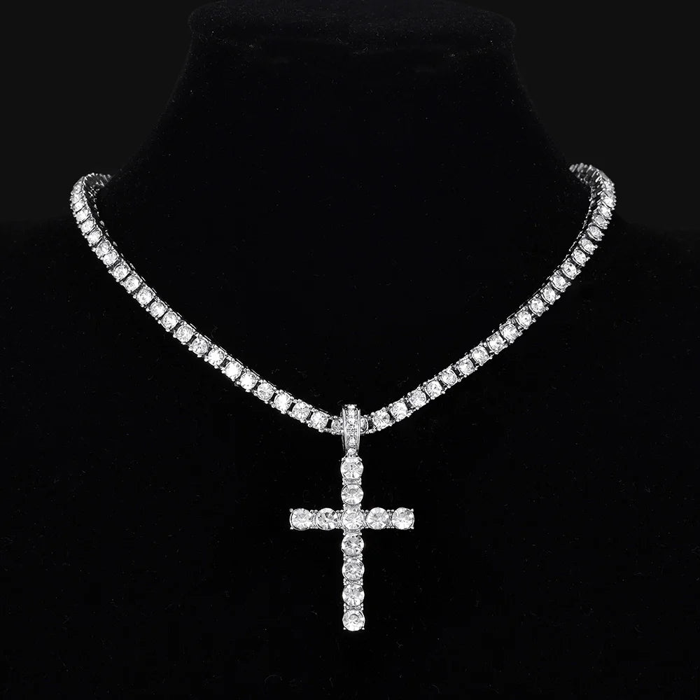 Hip Hop Cross Pendant Necklace