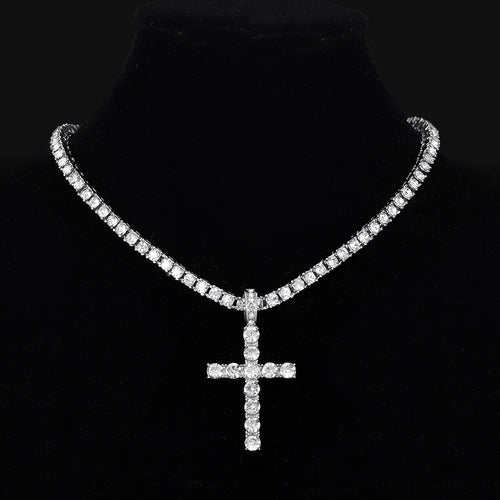 Hip Hop Cross Pendant Necklace