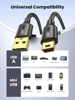 Ugreen Mini USB Cable Mini USB to USB Fast Data Charger Cable for MP3 MP4 Player Car DVR GPS Digital Camera HDD Mini USB