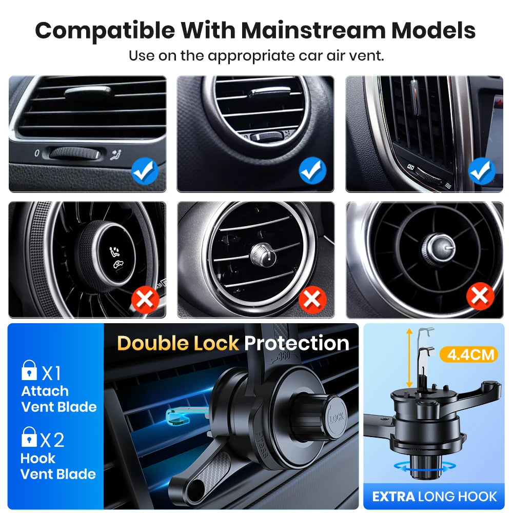 TOPK 3-Point Car Phone Mount - View 2