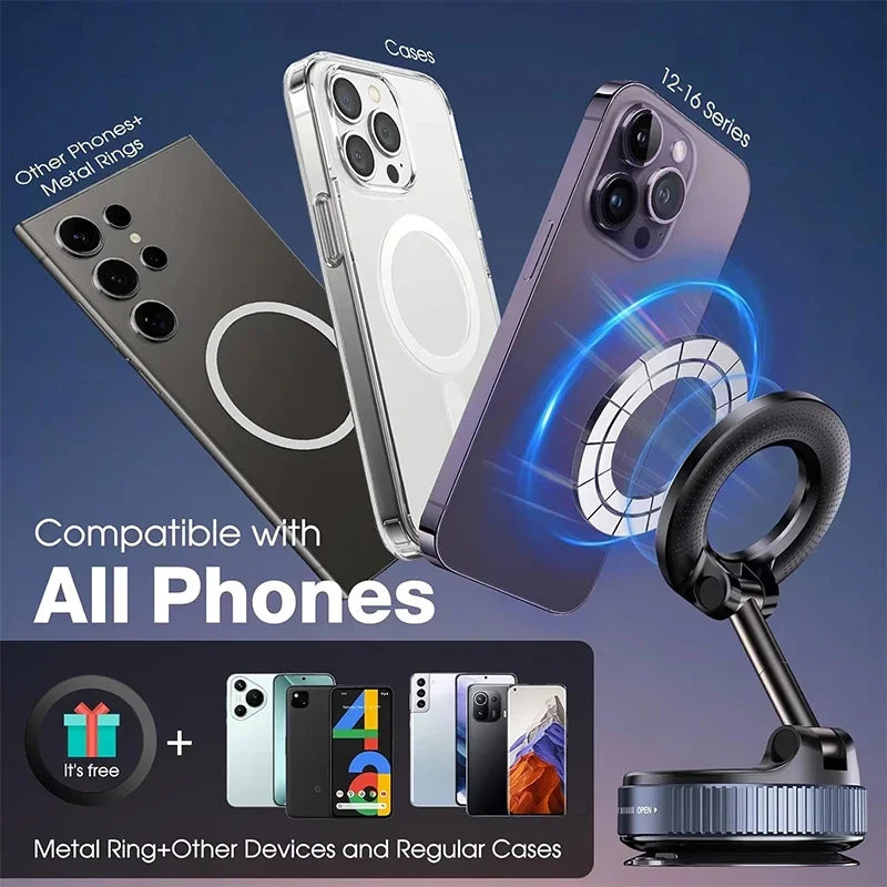 Magnetic Car Phone Holder Vacuum Suction - View 5