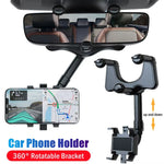 Adjustable Rearview Mirror Phone Holder Clip