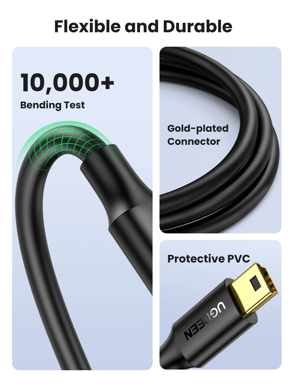 Ugreen Mini USB Cable Mini USB to USB Fast Data Charger Cable for MP3 MP4 Player Car DVR GPS Digital Camera HDD Mini USB