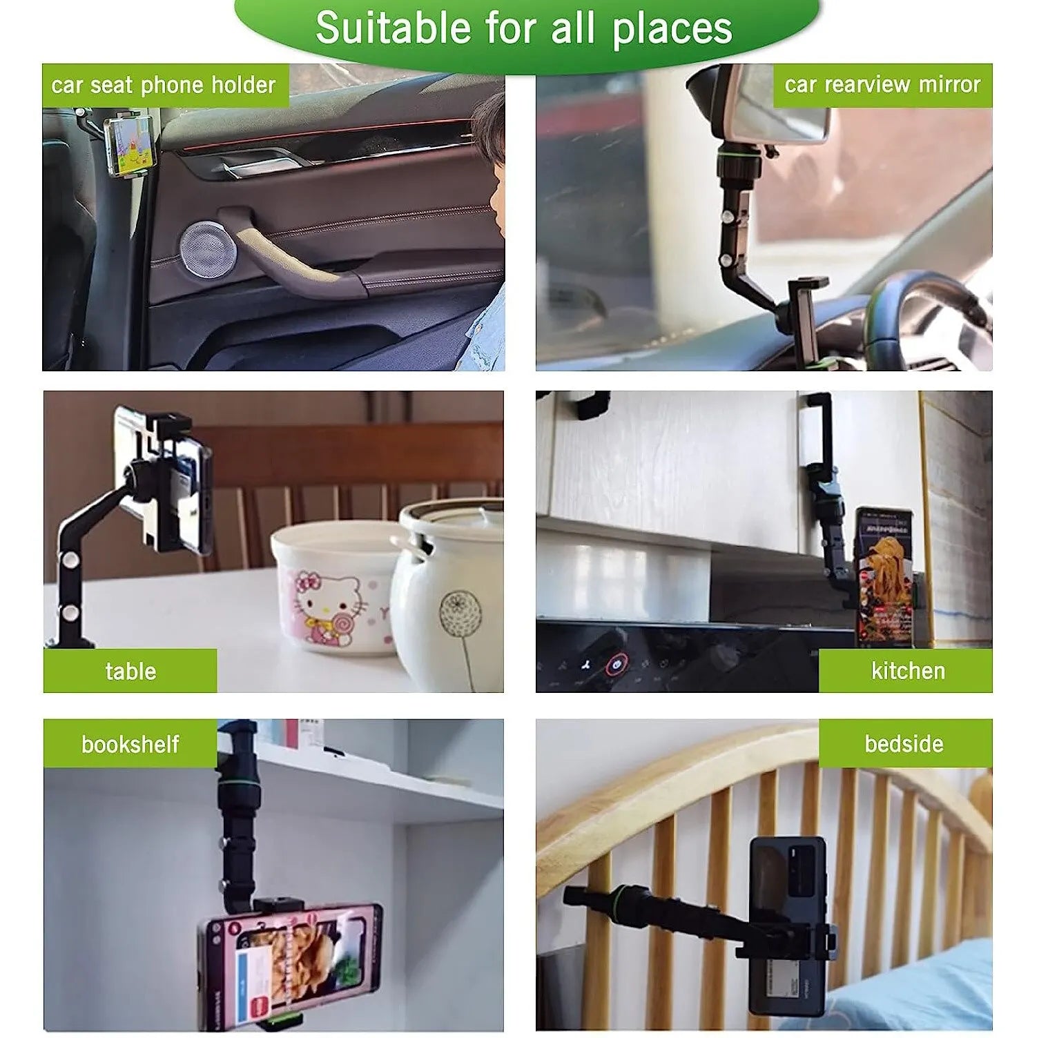 Rearview Mirror Phone Holder Retractable - View 6