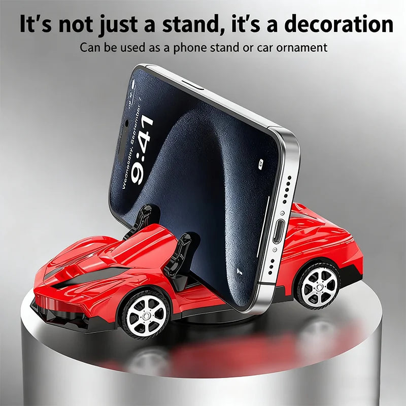 2-in-1 Racing Car Phone Holder Desk Stand