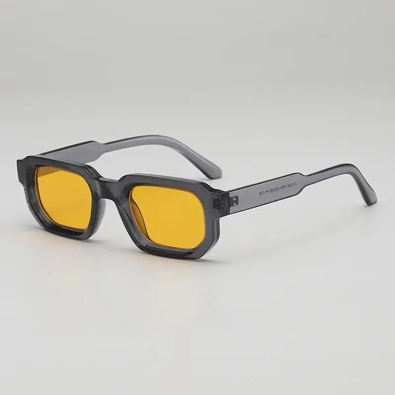 New Men Vintage Rectangle Frame Sunglasses Fashion Women Sun Glasses Luxury Brand Design Goggles UV400 Shades Eyewear