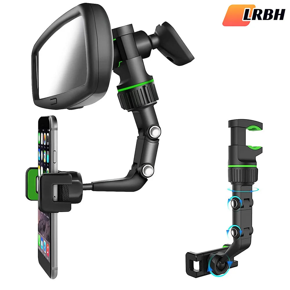 Rearview Mirror Phone Holder Retractable
