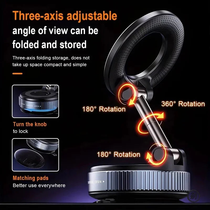 Magnetic Car Phone Holder Vacuum Suction - View 4
