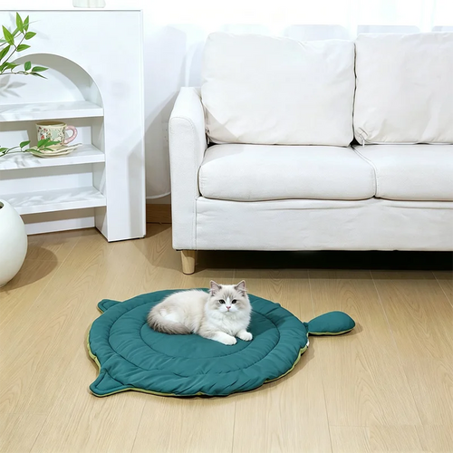 Dog Bed Mat for Sleeping, Big Face Cat Style Cat Bed Pad for All Seasons, Soft Breathable Washable Pet Cushion for Cats Dogs