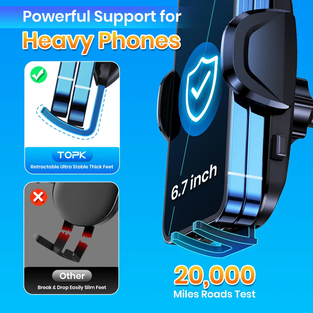 TOPK Air Vent Car Phone Holder Metal Clip - View 2