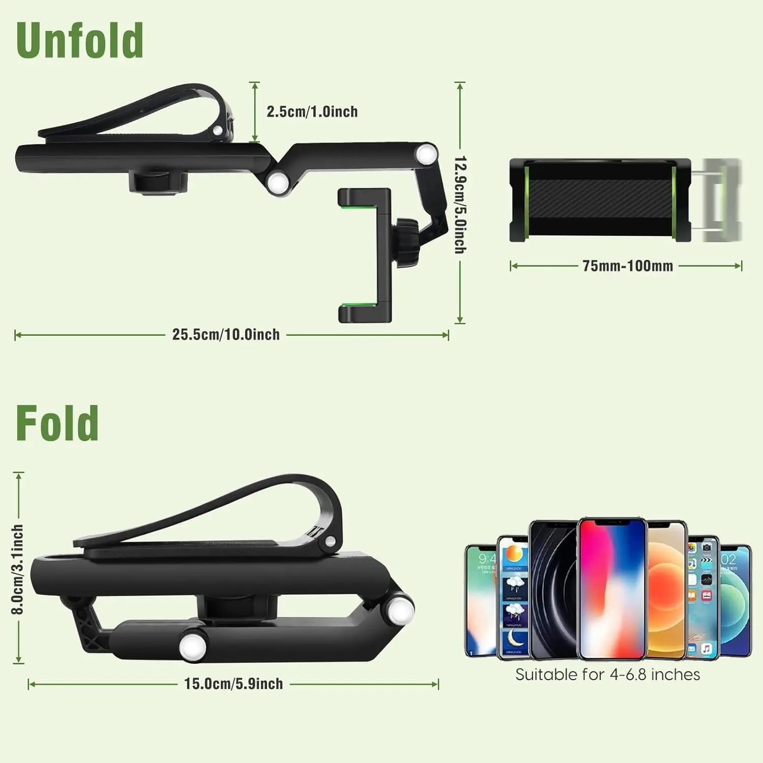 Sun Visor Car Phone Holder 360 Rotating - View 3