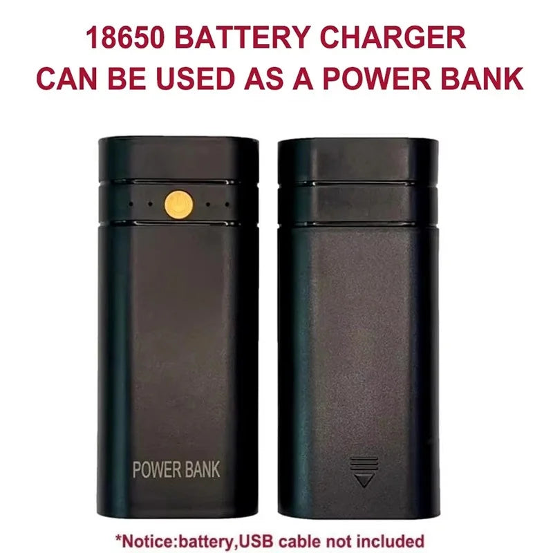 Portable Charge Shell DIY Fast Charging Batteries Power Bank Kit 5V 2A 2X 18650 Type-C Battery Charger Case For Phone Charging
