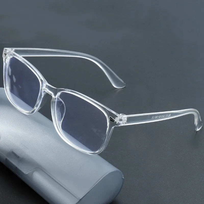 1pc Square Rivet Fashion Anti Blue Light Glasses for Daily Commute, Fashion Glasses|Riveted Frame Design|Lightweight Eyewear