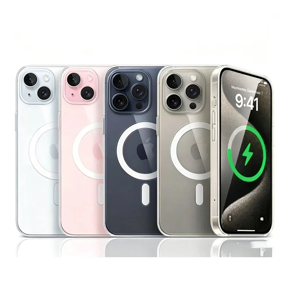 Luxury Clear For Magsafe Wireless Charge Matte Phone Case For iPhone 18 17 AIR 11 12 13 14 15 16 Pro Max Plus Magnetic Cover