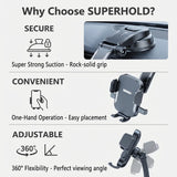 Multi-Scene Phone Mount with One-Click Lock Retractable Arm Strong Suction 360° Rotation for Car & Office