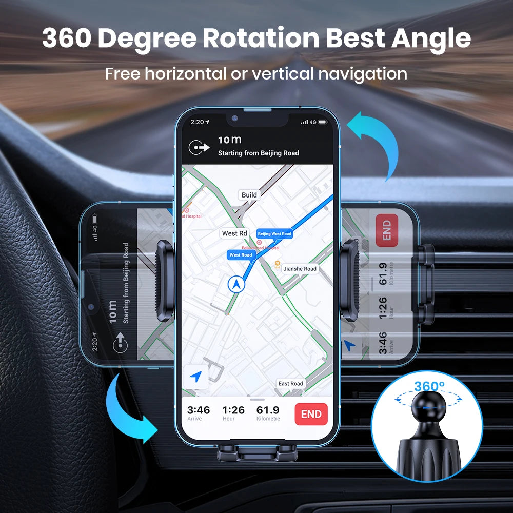 TOPK Air Vent Car Phone Holder Metal Clip - View 3