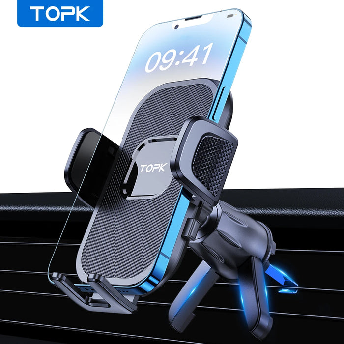 TOPK Air Vent Car Phone Holder Metal Clip