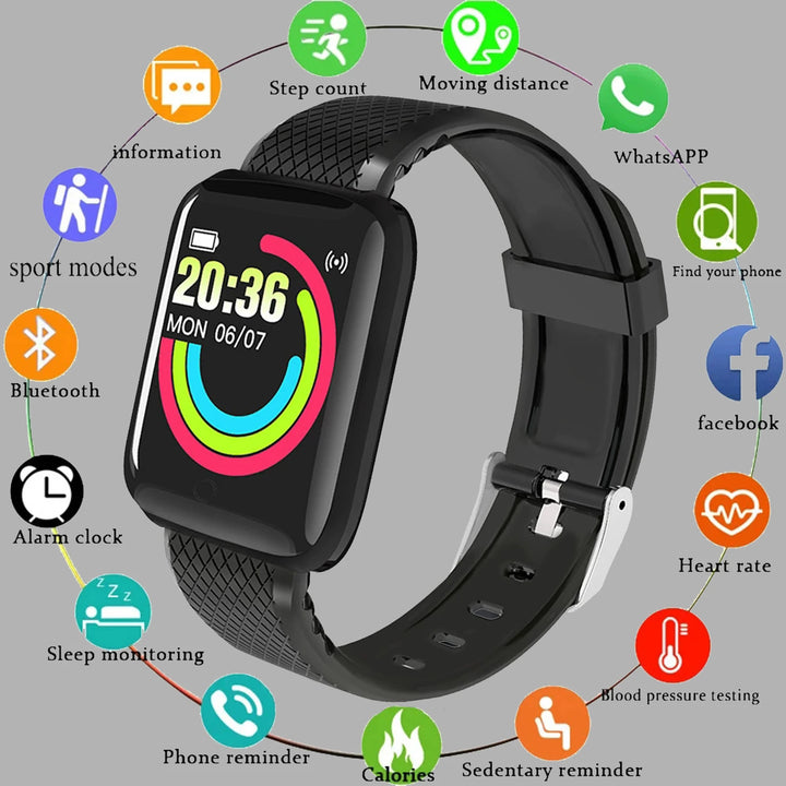2026 New For Multifunction Smart Watch Kid Men Woman Message Remind Music Control Sport Step Calories 116 Smartwatch Alarm Clock