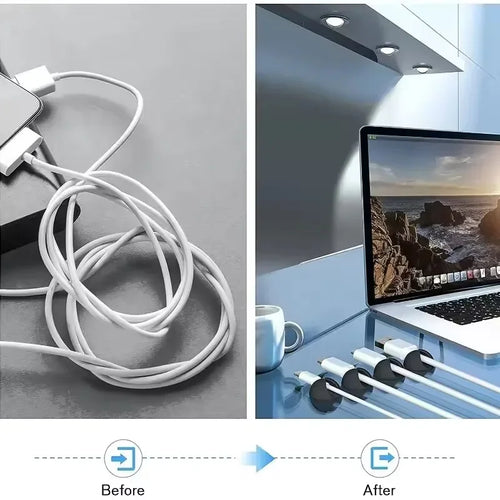Car Dashboard Data Cable Clip Self-Adhesive USB Line Hub Wire Holder Fixing Clamp Office Desk Wire Organizer Accessories