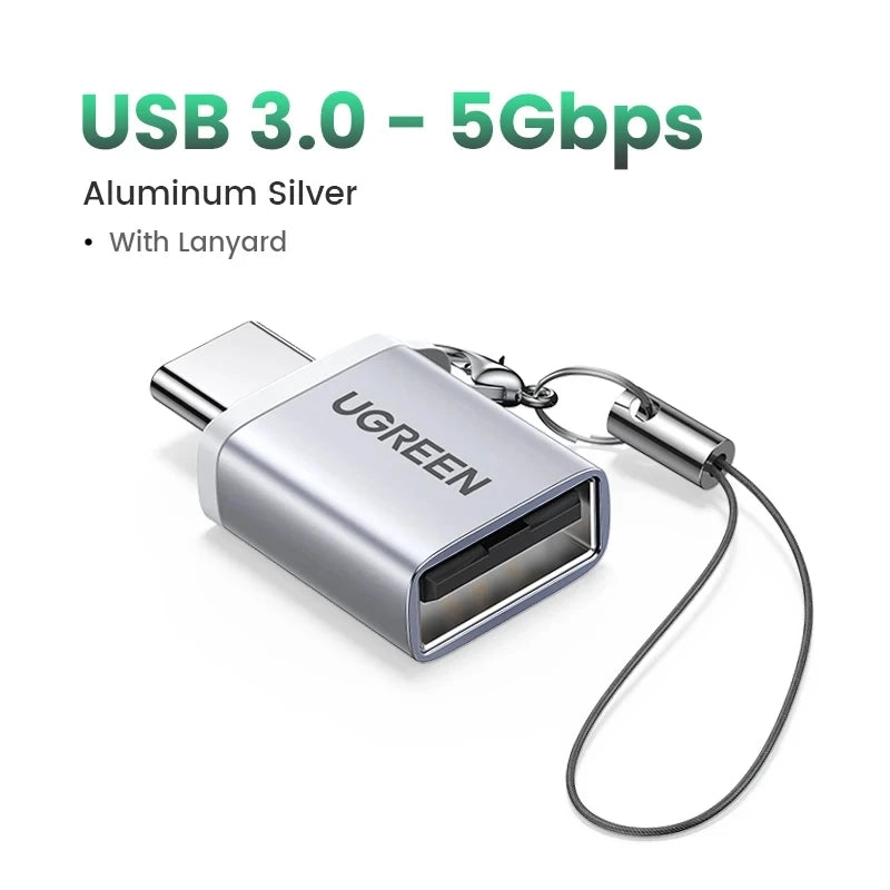 UGREEN USB 3.0 OTG Adapter Type C to USB Adapter Female Converter Thunderbolt 3 For Macbook pro Air Xiaomi Samsung S20 S10 OTG