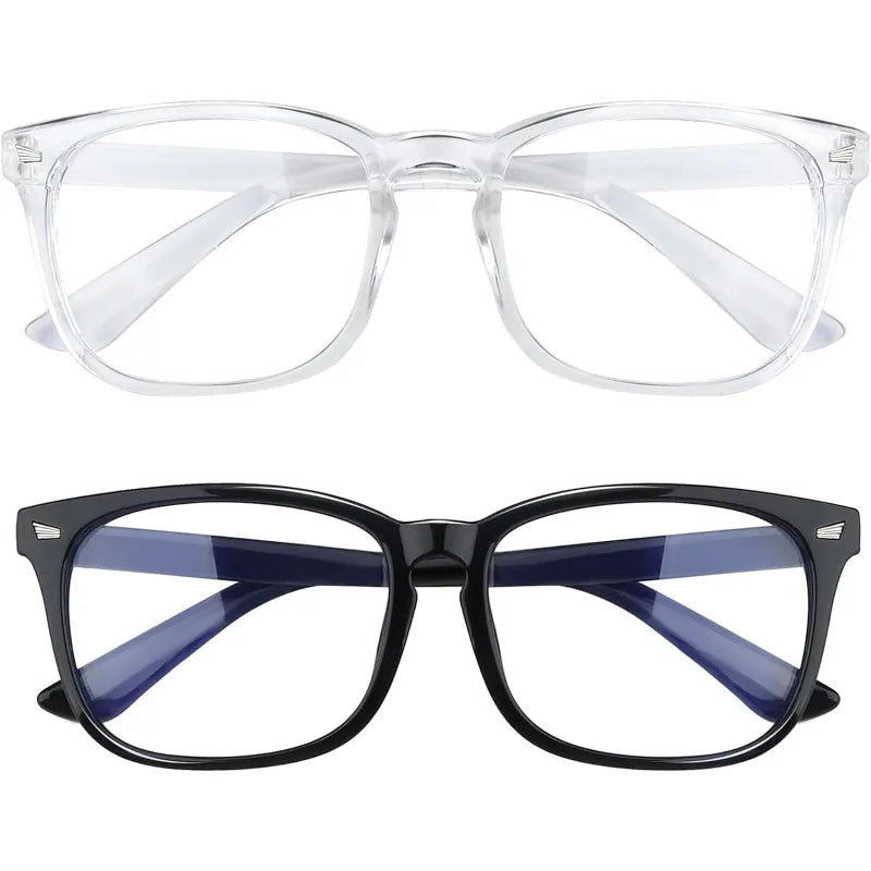 New Trending Blue Light Blocking Men's Glasses Gaming PC Matte Black Anti Ray Eyeglasses Women Transparent Fashion Eyewear