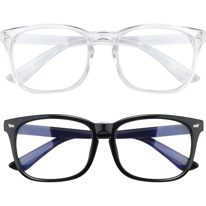New Trending Blue Light Blocking Men's Glasses Gaming PC Matte Black Anti Ray Eyeglasses Women Transparent Fashion Eyewear