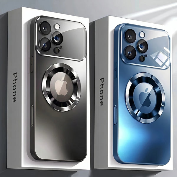New Luxury Glass Camera for Magesafe Magnetic Wireless Charge Case for IPhone 17 13 12 11 Pro Max 16 15 14 Plus Shockproof Cover