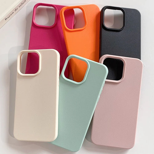 Leather Phone Case For iPhone 17 Pro Max 16 18 Pro Max 13 11 15 14 Plus 12 17 Air 17Promax Shockproof Soft TPU Funda Cover Coque