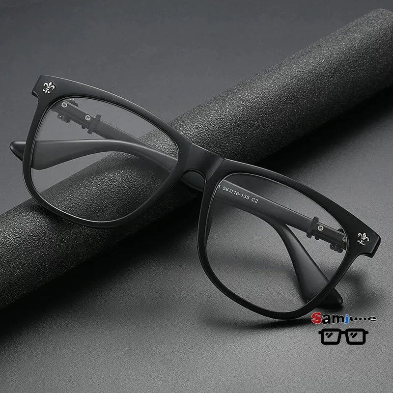 Samjune Fashion Glasses Frame Women Anti Blue Light Men Square Eyeglasses Vintage Prescription Eyewear