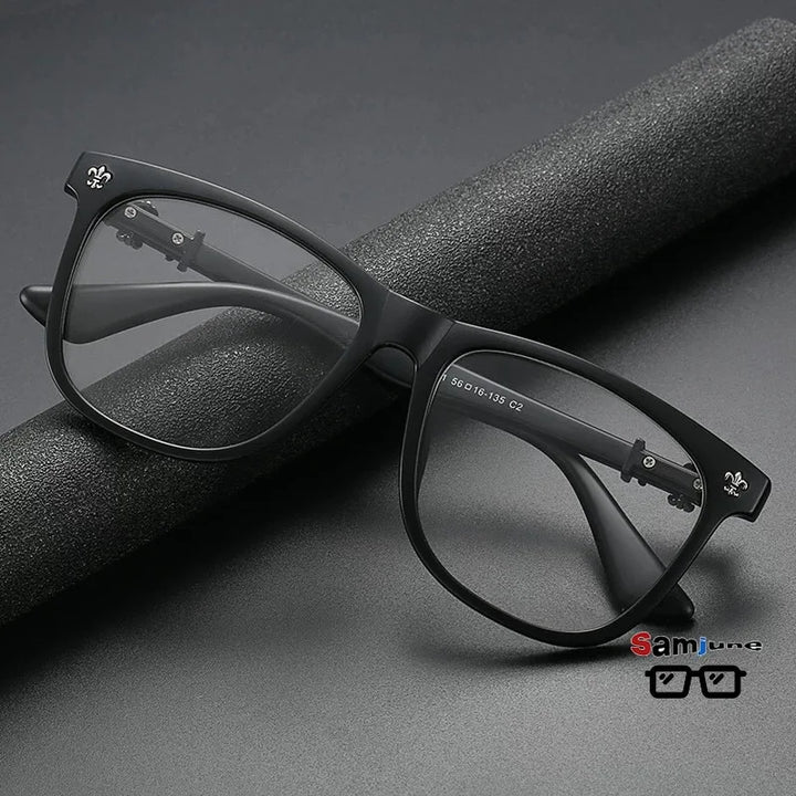Samjune Fashion Glasses Frame Women Anti Blue Light Men Square Eyeglasses Vintage Prescription Eyewear