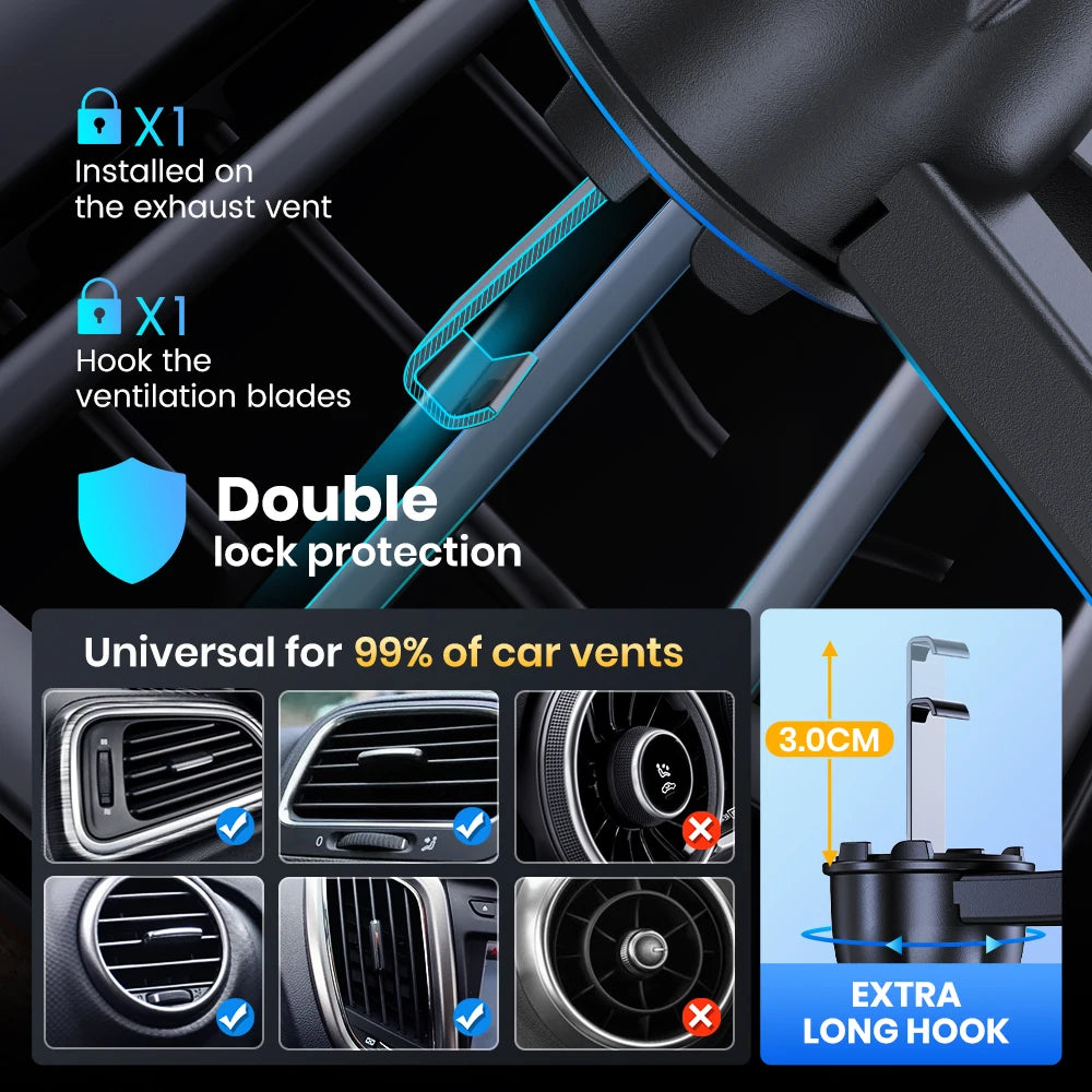 TOPK Air Vent Car Phone Holder Metal Clip - View 4