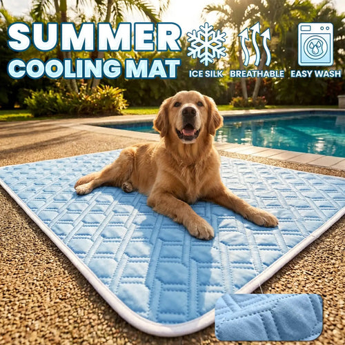Cooling Pad for Dog Summer Breathable Washable Soft Cooling Cat Bed Sleeping Pad for Puppy Kitten Crate Kennel House Floor Sofa