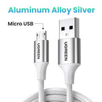 Ugreen Micro USB Cable 2A Nylon Fast Charging USB Cable for Samsung Xiaomi HTC USB Charger Data Cable Mobile Phone Cable