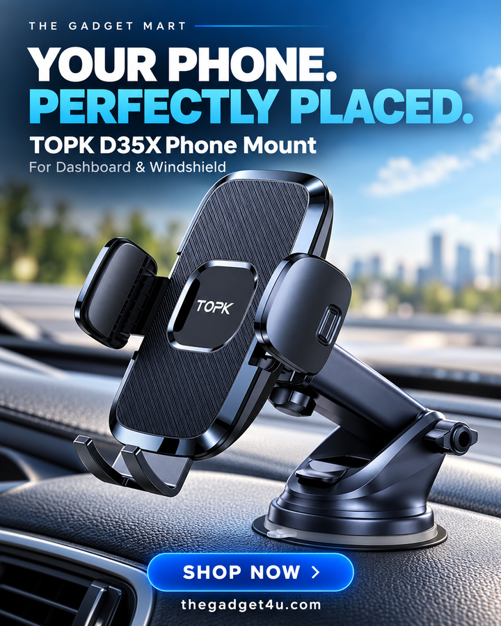 TOPK Car Phone Holder – Dashboard & Windshield Mount