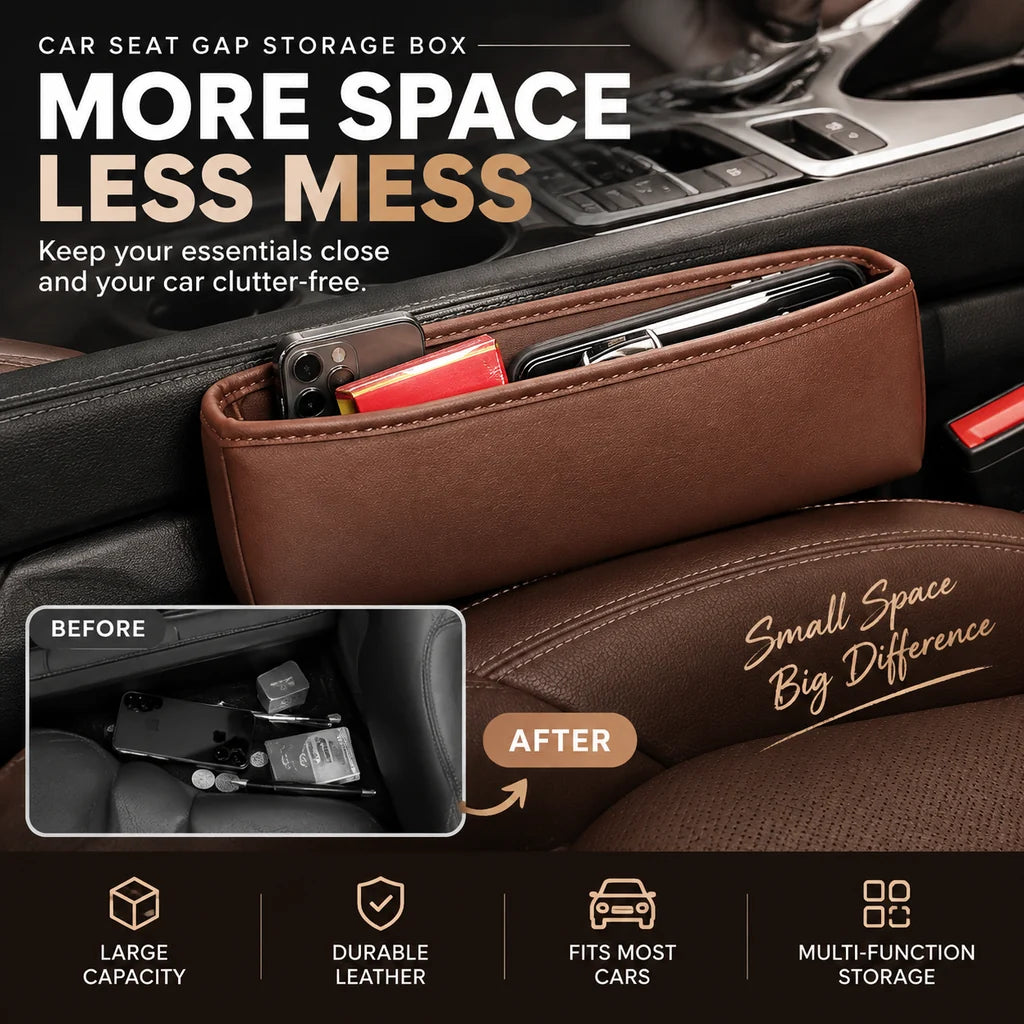 Car Seat Crevice Storage Box, Multifunctional Seat Crevice Storage Box, In-Car Seat and Center Console Storage Strip
