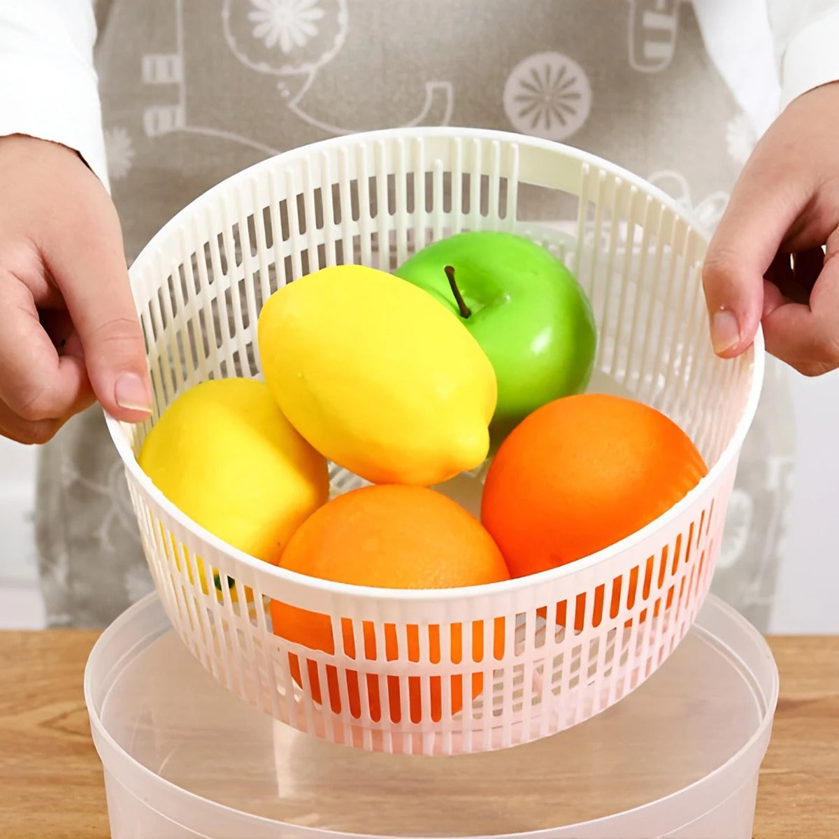Home Vegetable Dehydrator Two-in-One Dehydrator and Cutter with Drain Basket Fruit Dehydration Basket Kitchen Gadget Home Use